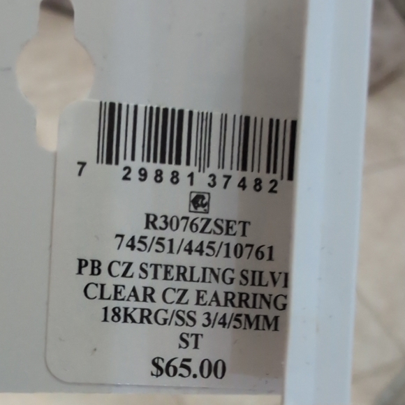 Giani Bernini Rose Gold and Silver Cubic Zirconia Stud Set - Picture 2 of 5